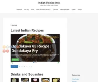 Indianrecipeinfo.com(Indian Recipe info) Screenshot