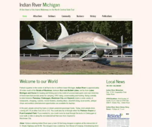 Indianrivermi.com(Indian River Michigan All Year 'Round) Screenshot