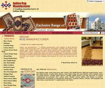 Indianrugmanufacturer.com(Hand knotted carpets) Screenshot