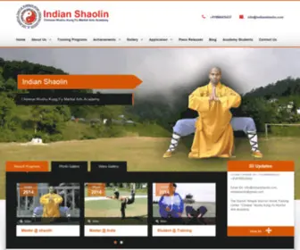 Indianshaolin.com(Shaolin Temple India) Screenshot