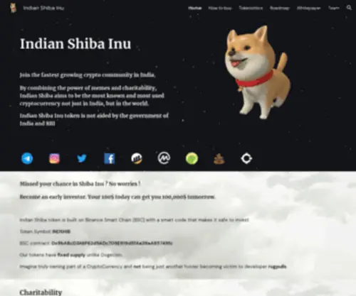 Indianshiba.com(Indian Shiba Inu) Screenshot