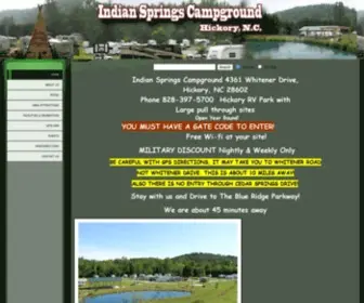 Indianspringscampgroundnc.com(Indian Springs Campground) Screenshot