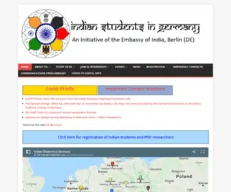 Indianstudentsgermany.org(Indian Students in Germany Portal) Screenshot