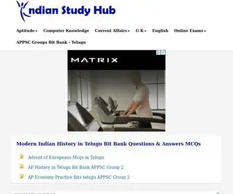 Indianstudyhub.com(Aptitude, Reasoning and GK Questions and Answers) Screenshot