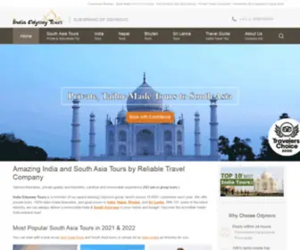 Indiaodysseytours.com(Private South Asia Tours to India) Screenshot