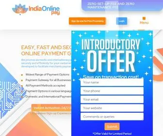 Indiaonlinepay.com(India Online Pay) Screenshot