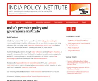 Indiapolicy.org(India Policy Institute) Screenshot