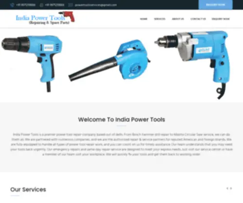 Indiapowertools.com(India Power Tools Repairing Services in Uttar Pradesh & Delhi) Screenshot