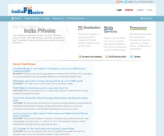 Indiaprwire.com(Press Release (PR) distribution service by India PRwire) Screenshot