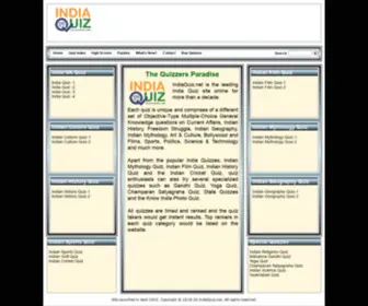 Indiaquiz.org(India Quiz) Screenshot