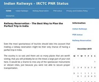 Indiarailways.co.in(Indian Railways) Screenshot