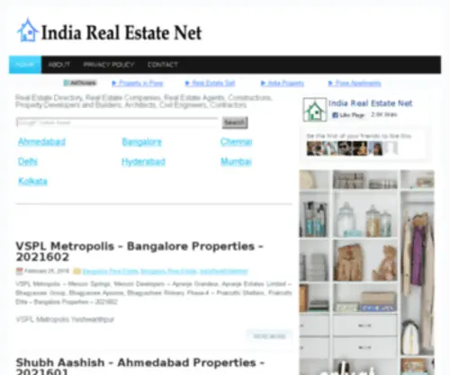 Indiarealestatenet.com(Find Properties for Sale in India at IndiaRealEstateNet. Real Estate in India) Screenshot