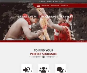 Indiaremarriage.com(Vasantham Remarriage Service) Screenshot