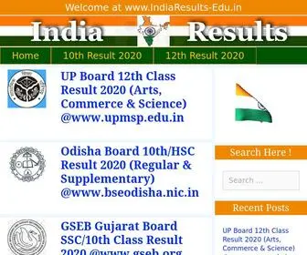 Indiaresults-Edu.in(India Results) Screenshot