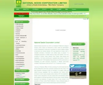 Indiaseeds.com(National Seeds Corporations LTD) Screenshot