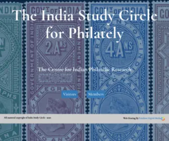 Indiastudycircle.org(THE INDIA STUDY CIRCLE FOR PHILATELY) Screenshot