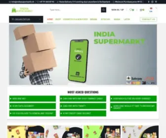 Indiasupermarkt.ch(India Supermarkt is an Online and a Local shop based in Zurich with 20 years of experience) Screenshot