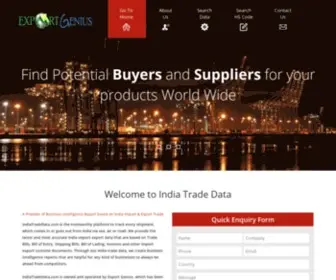 Indiatradedata.com(India Export Data) Screenshot