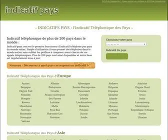 Indicatif-Pays.com(Indicatif pays) Screenshot