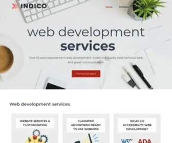 Indicoweb.com(Over 10 years experience in web development. High) Screenshot