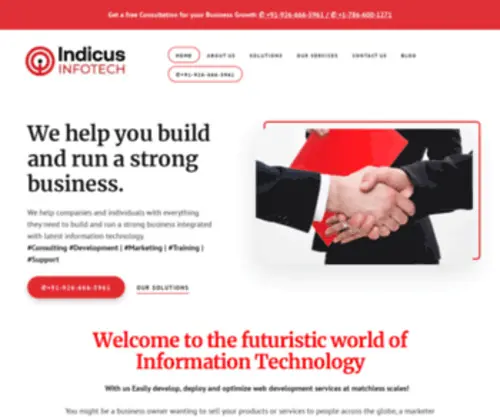 Indicusinfotech.com(Indicus Infotech) Screenshot