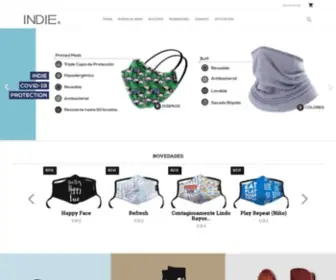 Indie.com.ec(Medias, shorts, camisetas, zapatos de cuero y mucho más) Screenshot