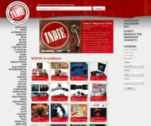 Indie.it(Disco vinile in vendita online) Screenshot
