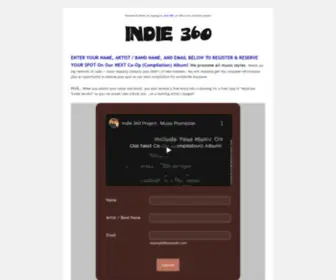 Indie360.com(IndieMusic Promotion) Screenshot