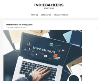 Indiebackers.com(Great domain names provide SEO) Screenshot