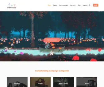 Indiebirds.com(Global Fundraising Platform for Indie Artists & Non Profits) Screenshot