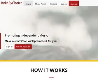 Indiebychoice.com(Promoting Independent Music) Screenshot