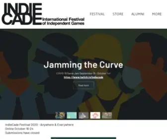 Indiecade.com(IndieCade or Indiecade is an international juried festival of independent games) Screenshot