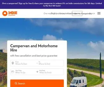 Indiecampers.co.uk(Campervan and Motorhome Hire) Screenshot