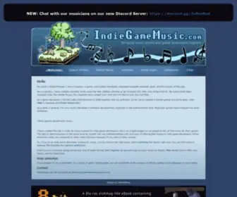 Indiegamemusic.com(The Music Resource For The Indie Game Developer) Screenshot