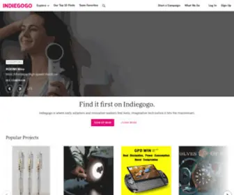 Indiegogo.com(Crowdfund Innovations & Support Entrepreneurs) Screenshot