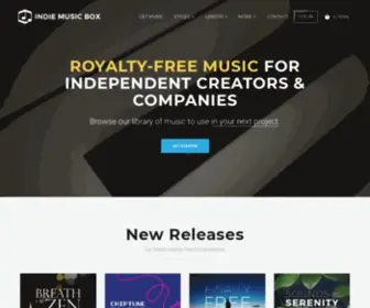 Indiemusicbox.com(Royalty-Free Music for Independent Creators & Companies) Screenshot