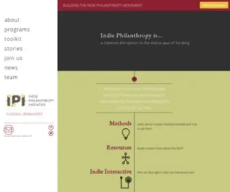 Indiephilanthropy.org(Indie Philanthropy Initiative) Screenshot