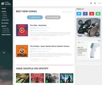 Indieshuffle.com(Indie Shuffle Music Blog) Screenshot