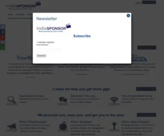 Indiesponsor.com(Where Sponsors Pay You to Create) Screenshot