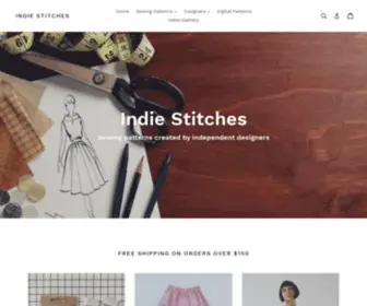 Indiestitches.com.au(Online boutique selling sewing patterns shipped from Australia) Screenshot