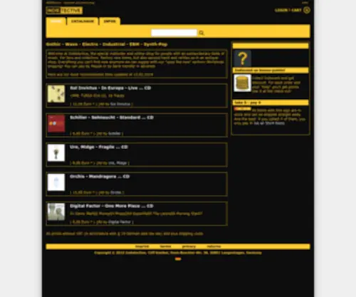Indietective.com(Mailorder and online) Screenshot