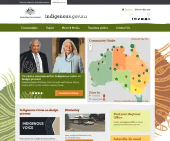 Indigenous.gov.au(Connecting aboriginal and torres strait islander people with australian government) Screenshot