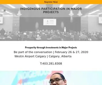 Indigenousmajorprojects.com(Indigenous Major Projects Conference) Screenshot