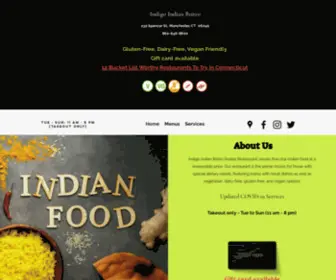 Indigo-Bistro.com(Vegan Friendly Menu) Screenshot