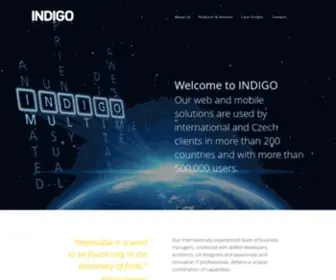 Indigo.cz(We create online portals) Screenshot