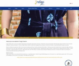 Indigofashion.org((Nederlands) Authentieke traditonele duurzame kleding en accessoires uit West) Screenshot