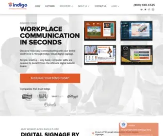 Indigoworkplace.com(Workplace Digital Signage Software) Screenshot