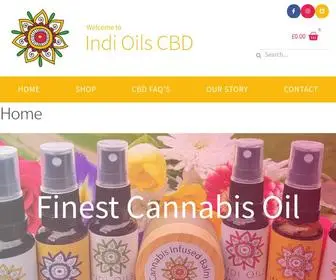 Indioils.com(Indi Oils CBD finest cannabis oil sold in the UK) Screenshot