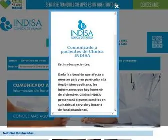 Indisa.cl(Clínica INDISA) Screenshot