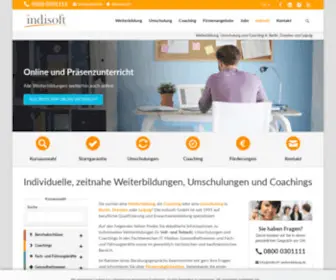 Indisoft.de(Weiterbildung & Coachings) Screenshot